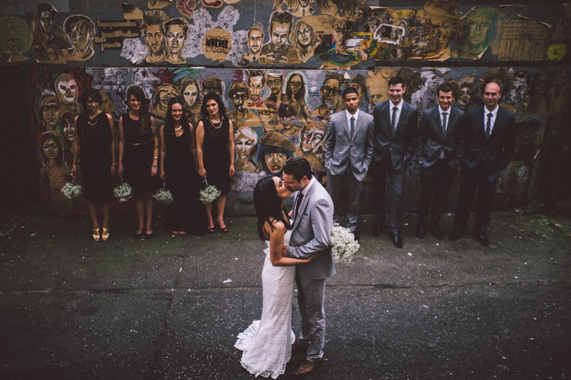 unique bridal party photographs in Vancouver