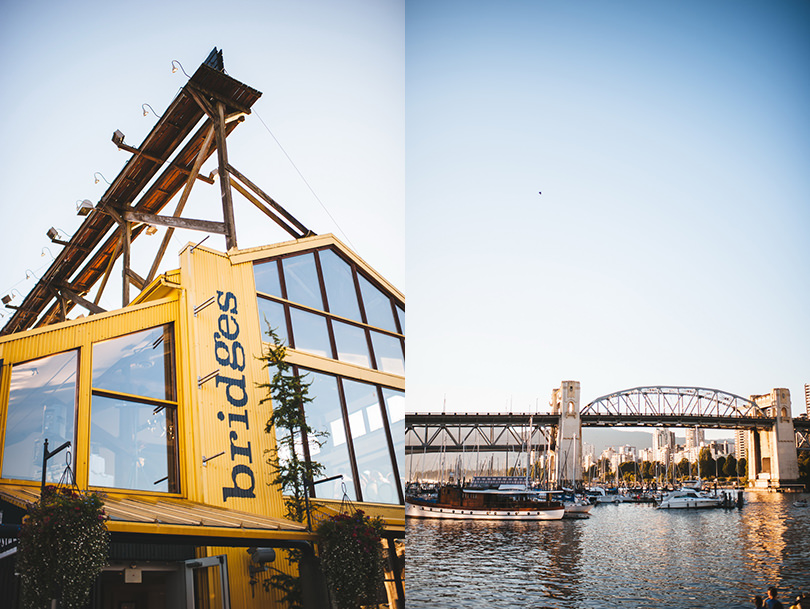 Bridges restaurant Granville Island wedding
