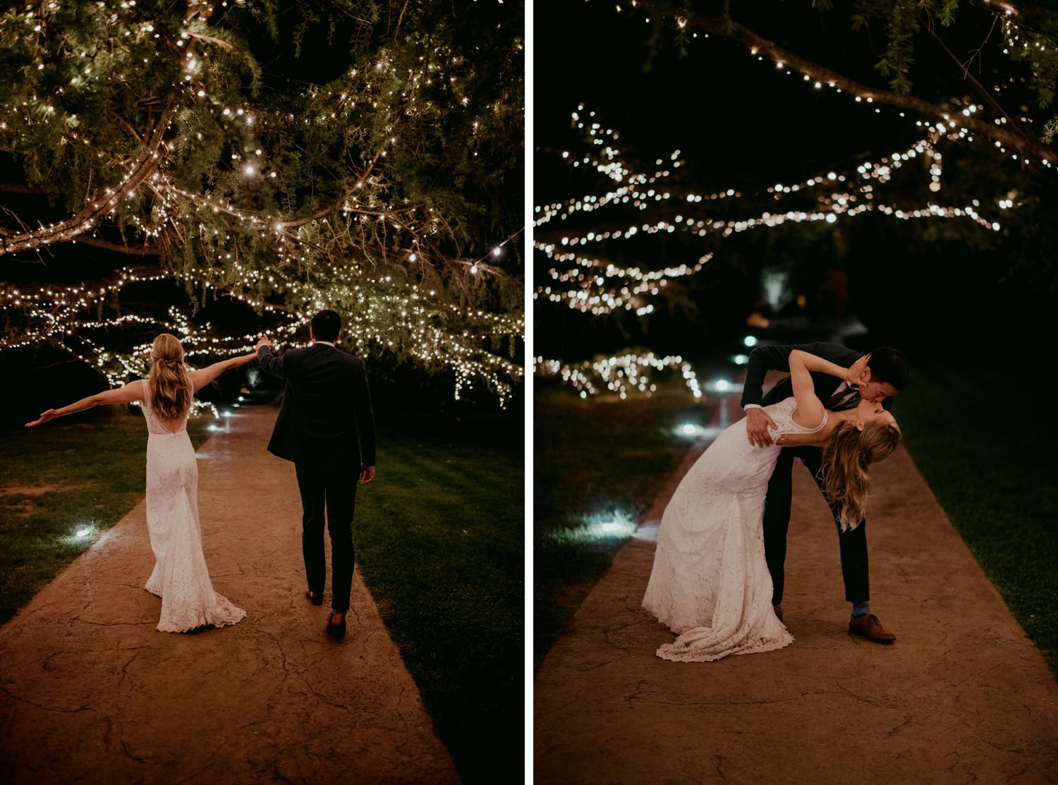 Bride and groom romantic and intimate celebration during their sitges wedding
