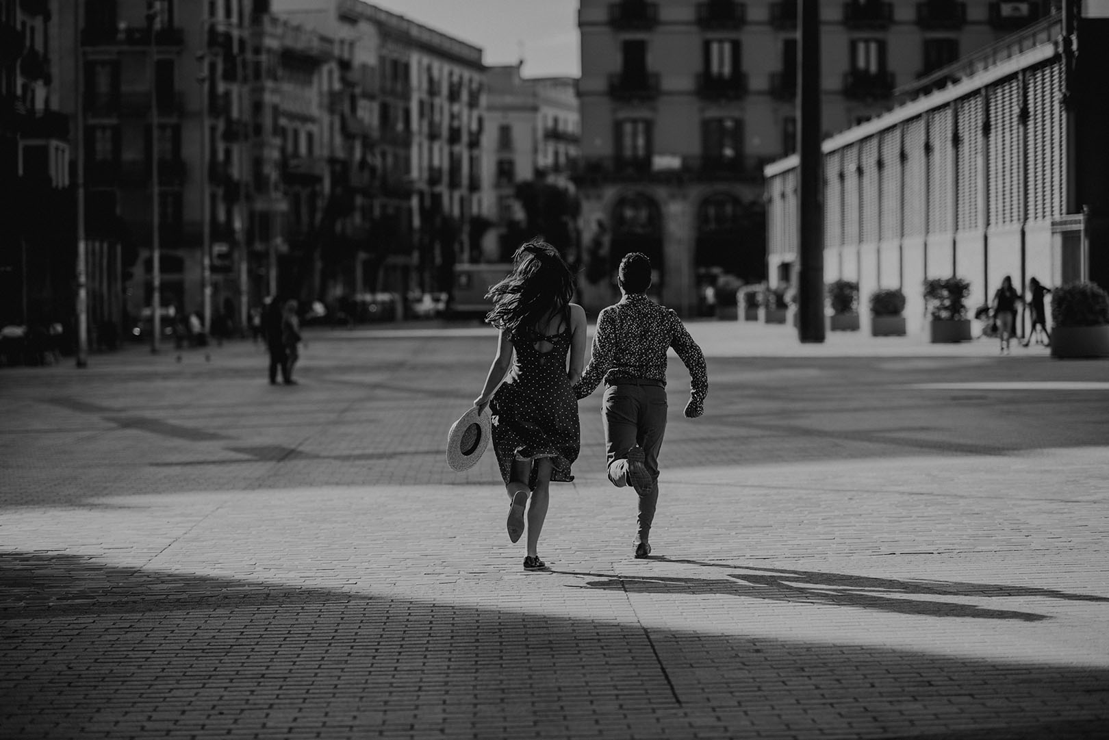 walking away in barcelona