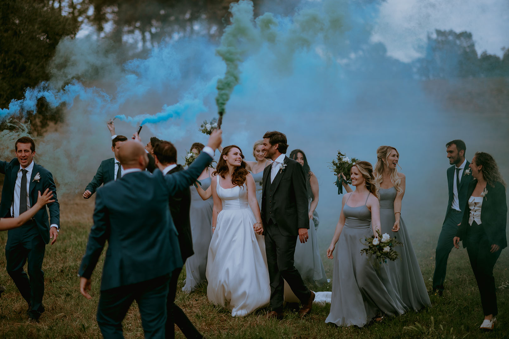 epic-wedding-celebration-with-bride-and-groom-at-mas-torroella